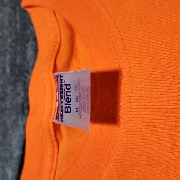 JERZEES HEAVYWEIGHT BLEND XL SAFETY ORANGE CREW-NECK TEE-SHIRT - Picture 5 of 11